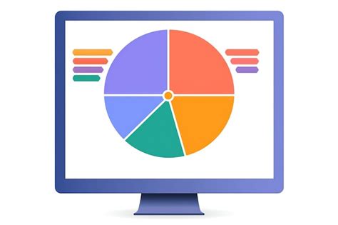 Premium Ai Image A Computer Monitor With A Pie Chart On It