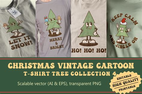 Christmas Tree Vintage Cartoon Graphic by vect studio · Creative Fabrica