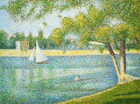 Grabados De Calidad Del Museo el río sena a La Grande Jatte 1888 de