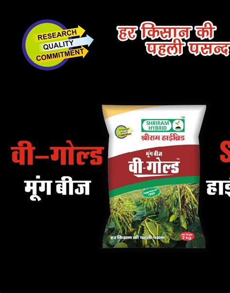 V Gold Moong Seeds For Agriculture Packaging Type Pp Bag At Rs