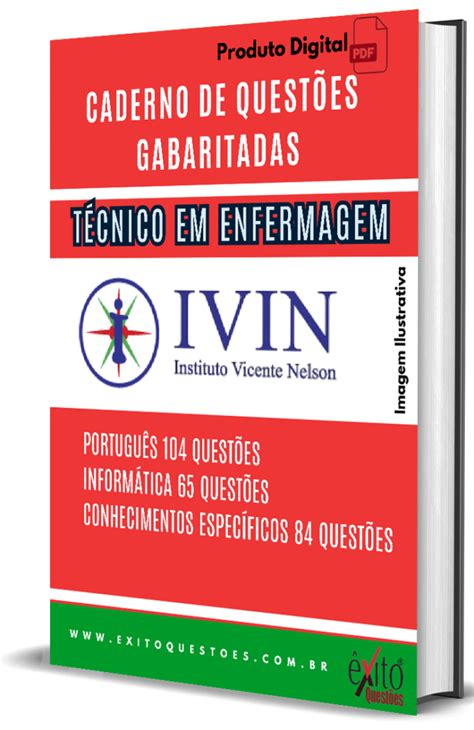 Caderno De Quest Es Gabaritadas T Cnico Em Enfermagem Ivin Xito