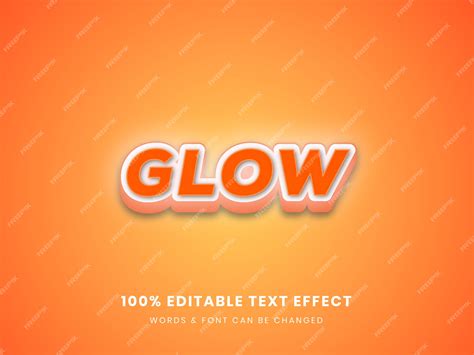 Premium Vector Glow 3d Full Editable Text Effect