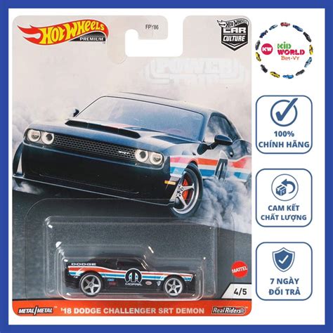 Xe mô hình Hot Wheels Premium Car Culture Power Trip Series Dodge Challenger SRT Demon GJR