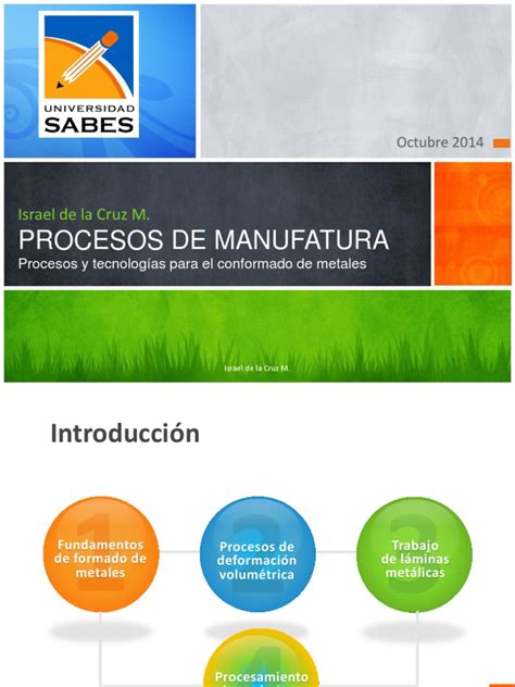 PDF Procesos de Manufactura Procesos y Tecnologías Para El