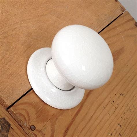 Ceramic Door Knobs With White Crackle Glaze Ceramic Door Knobs