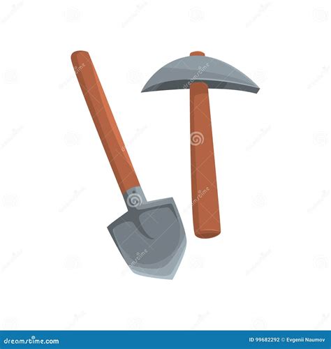 Shovel And Pickaxe Tools, Mining Industry Equipment Cartoon Vector ...