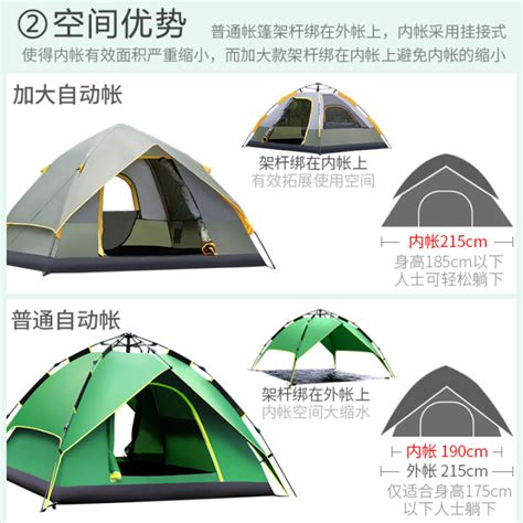 Decathlon Long Quan Automatic Tent Outdoor People Two Rooms One