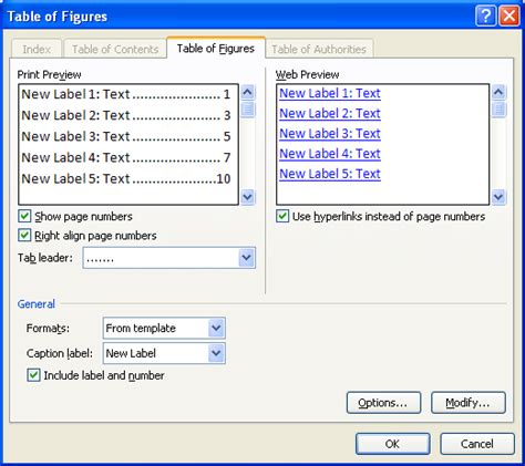 Create A Table Of Figures Caption Documentation Microsoft Office