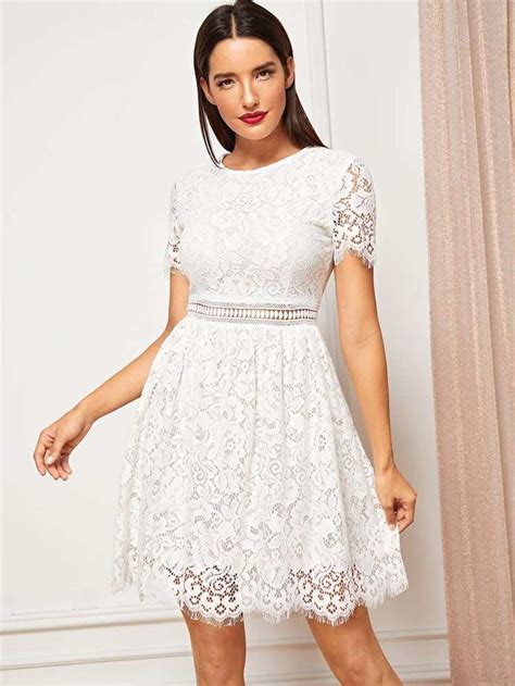 Free Returns Free Shipping On Orders Eyelash Lace Flare Dress