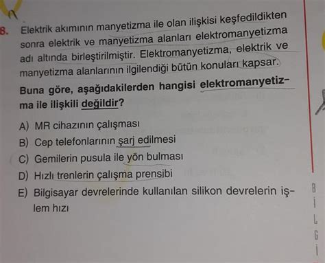 8 Elektrik Akımının Manyetizma Ile Olan Ilişkisi Keşf Fizik