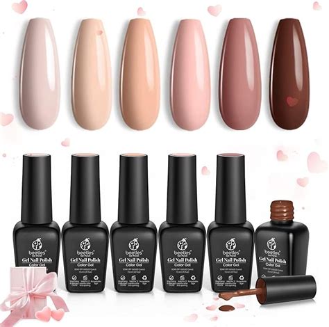 Beetles Gel Polish Kit Colors Popular Nude Gel Polish Set All Seasons Skin Tones Pink Brown
