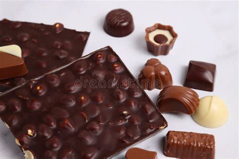 Chocolate Candy Assortment, Dessert Set Stock Image - Image of dessert ...