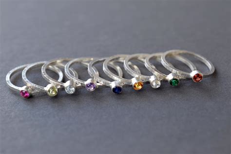 Stackable Birthstone Rings