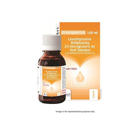 Levothyroxine Brillpharma 25 Microgram 5 Ml Oral Solution Brillpharma