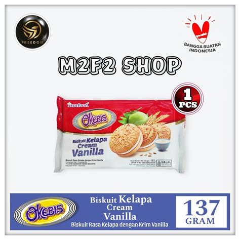 Jual Okebis Biskuit Kelapa Cream Vanilla Krim Vanila Gr