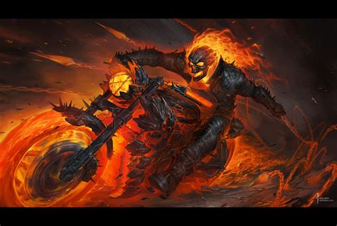 ArtStation - ghost rider fanart, amirul hhf | Ghost rider wallpaper, Ghost rider drawing, Ghost ...