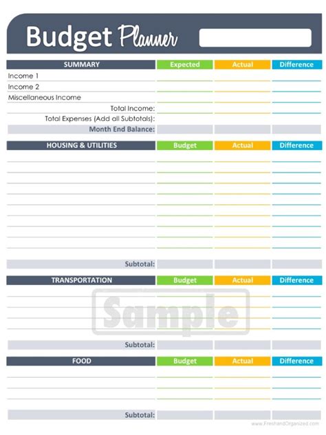 10 Best Free Printable Blank Budget Spreadsheet - printablee.com