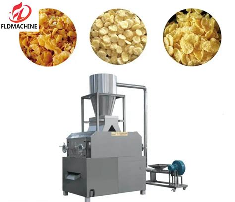 Kg H Automatic Oats Corn Flakes Making Extruder Machine Breakfast