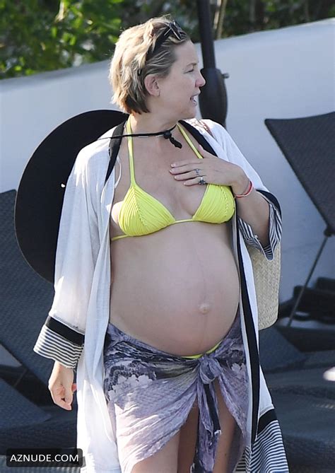 Kate Hudson Sexy In A Neon Yellow Two Piece Bikini With Danny Fujikawa At Ojai Valley Inn Spa