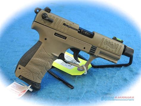 Walther P22 Tactical Fde 22lr Semi Auto Pistol For Sale