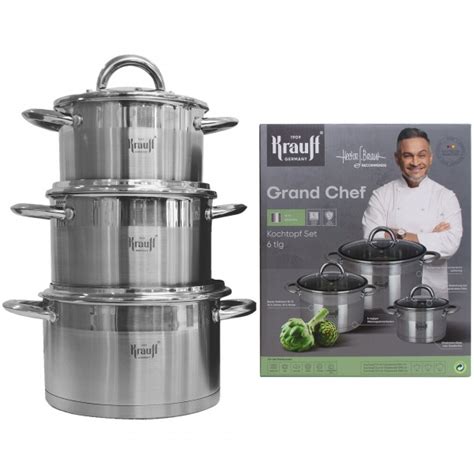 Набор кастрюль Grand Chef 6 предметов 26-238-064 Krauff • Купить в ...