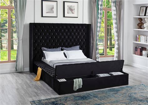 Black Upholstered Bed w/Storage – Pacific Imports, Inc.