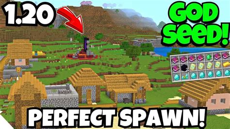 Minecraft Best Seed Village At Spawn Youtube