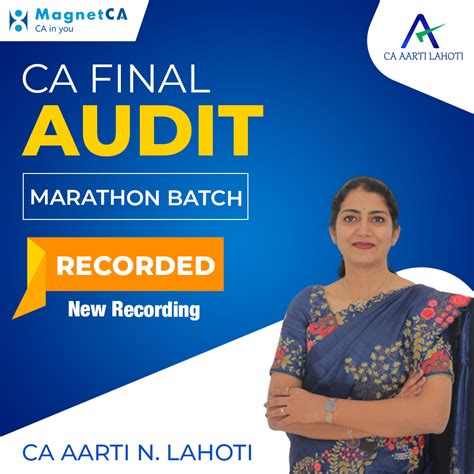 AartiLahoti CA FINAL AUDIT MARATHON BATCH NEW SYLLABUS GD By CA