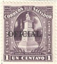 Stamp Monument Hernandez El Salvador Officials Mi Sv D Sn