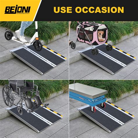 Snapklik.com : 3FT Wheelchair Ramp, 600 Lbs Capacity Non-Slip Aluminum