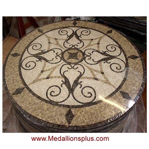 KRISTINE, 24" Polished Mosaic Floor Medallion - MedallionsPlus.com ...