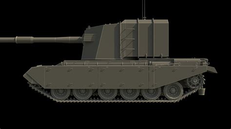 Fv4005 Stage 2 183mm 3d Model Cgtrader