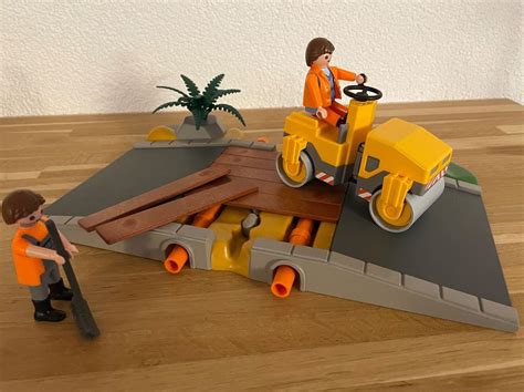 Playmobil Baustelle Strasse Mit Rohrleitungen Und Walze Kaufen Auf