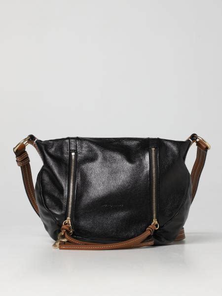 SEE BY CHLOÉ Borsa Indra in pelle a micro grana Nero Borse A