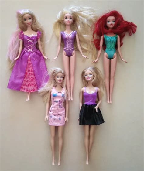 Lot De Poup Es Barbie Mattel Raiponce Merida Rebelle Eur