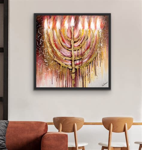 Menorah in Gold | Nechama Fine Art