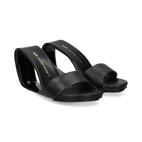 United Nude Women S Wedge Sandals Mobius Hi Negro