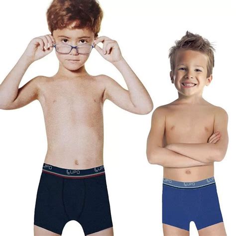 Kit Cuecas Infantil Boxer De Algod O Lupo Na Bra Lingerie