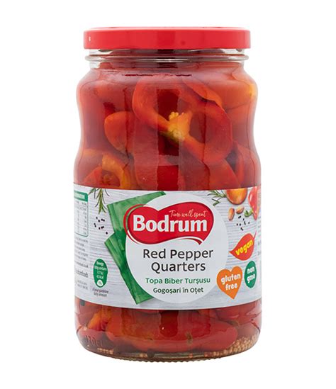 Bodrum Red Pepper Quarters G Shop At Bodrumfoods Co Uk