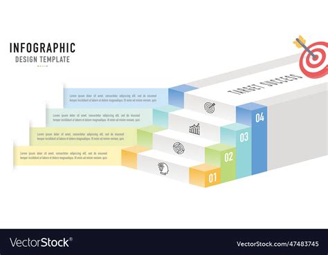 Stair Or Ladder Isometric Infographic For Business