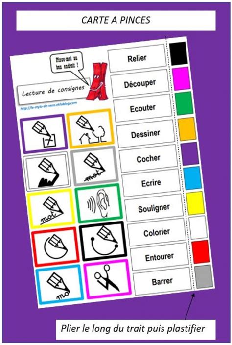 Cartes à pinces lecture 2 Autonomie Lecture CE1 CP La Salle des
