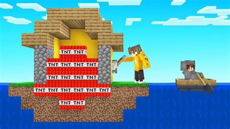 I Trolled My Friends Island With Tnt Minecraft Youtube