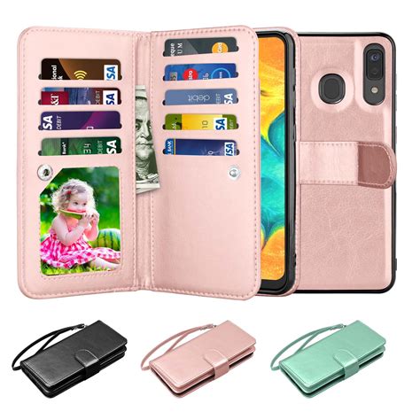 64 2019 Galaxy A20 Case Samsung A20 A30 Wallet Case Njjex Luxury Pu Leather 9 Card Slots