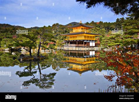 Temple Of The Golden Pavilion On Kyoto Japan Stock Photo Alamy