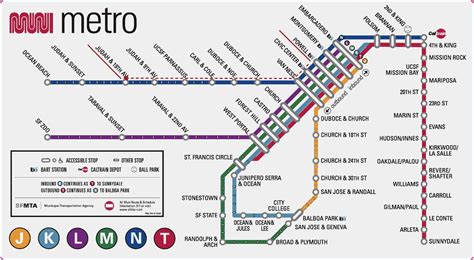 Muni n line map - Map of muni n line (California - USA)