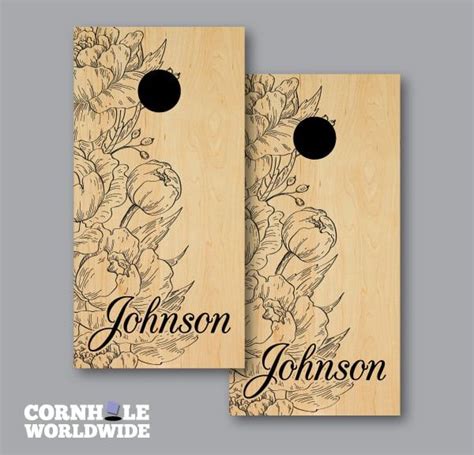 Couples Name On Wood Cornhole Wraps Cornhole Wraps Cornhole