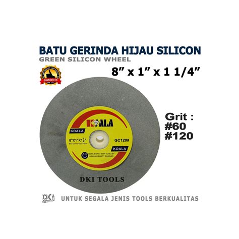 Jual Mata Batu Poles Gerinda Duduk Hijau GC 8 Inch X 1 1 4 Asah Pisau