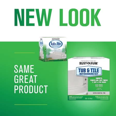 Rust Oleum Tub And Tile Refinishing Kit Coastal Fog Satin Qt Tub