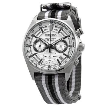 Seiko Sportura Chronograph Black Dial Men S Watch Snae