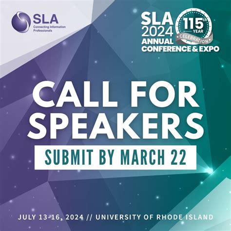 SLA on LinkedIn: SLA is looking for speakers and posters for the 115th ...